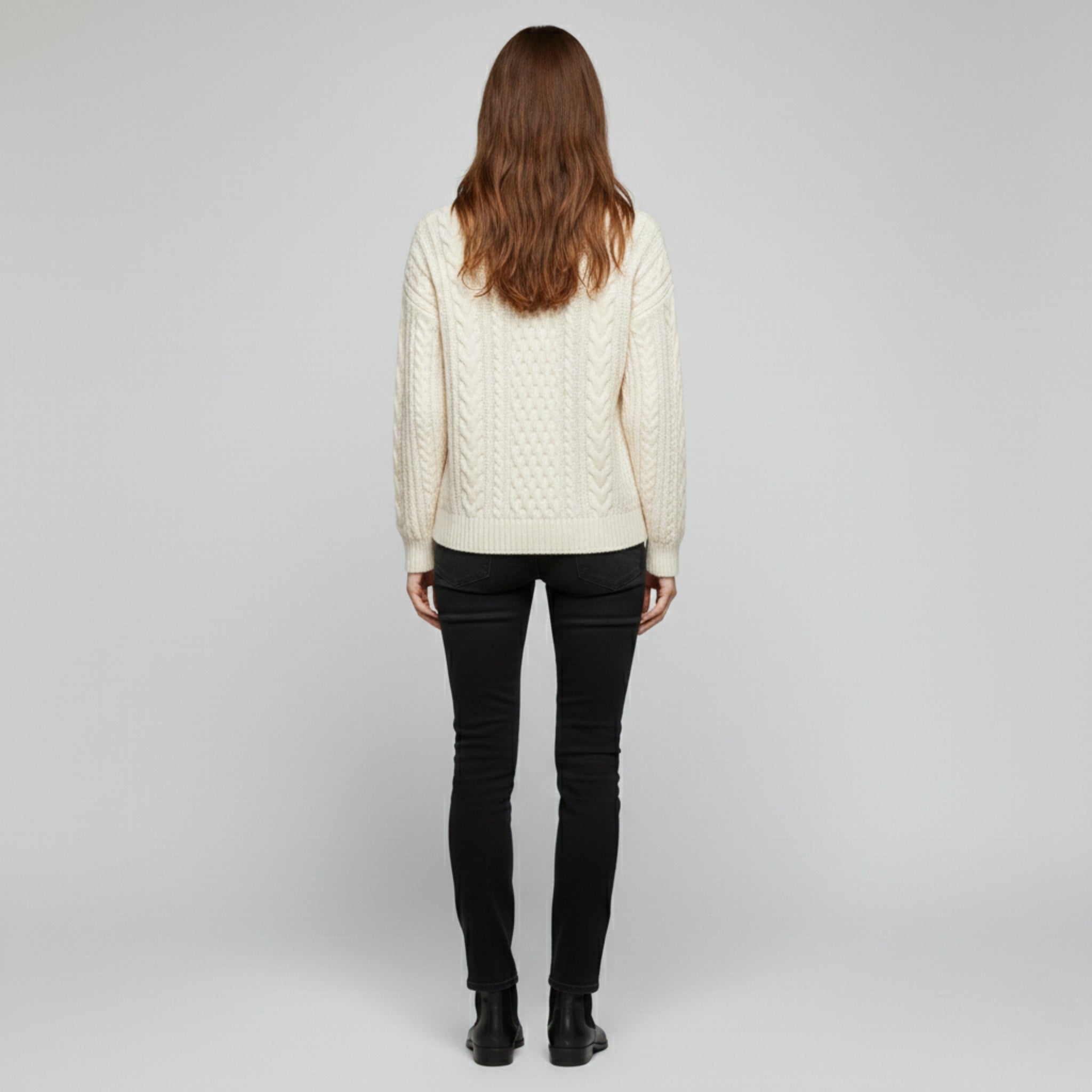 Cable Knit Wool Sweater