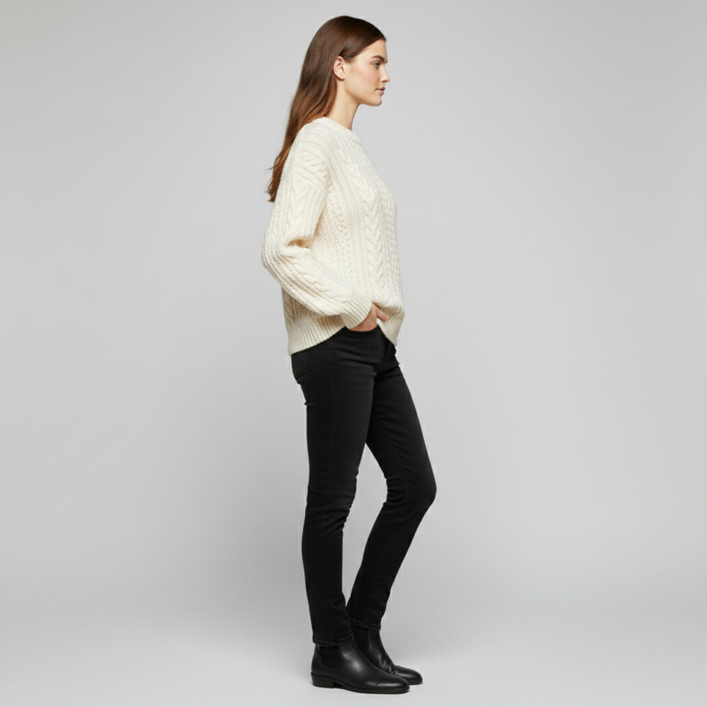 Cable Knit Wool Sweater