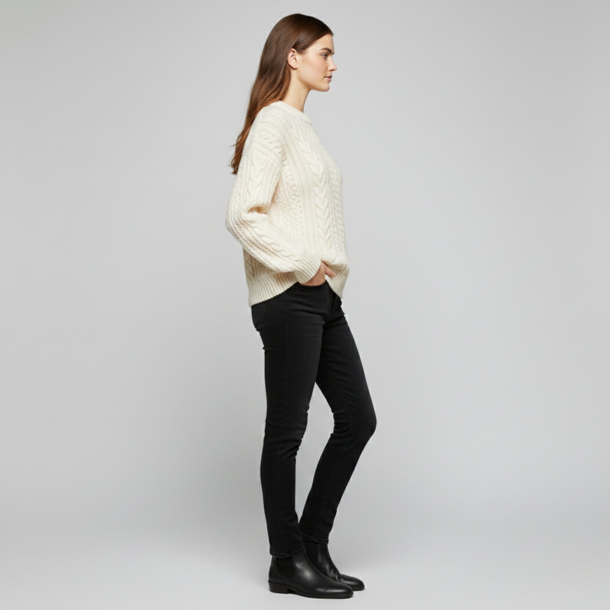 Cable Knit Wool Sweater