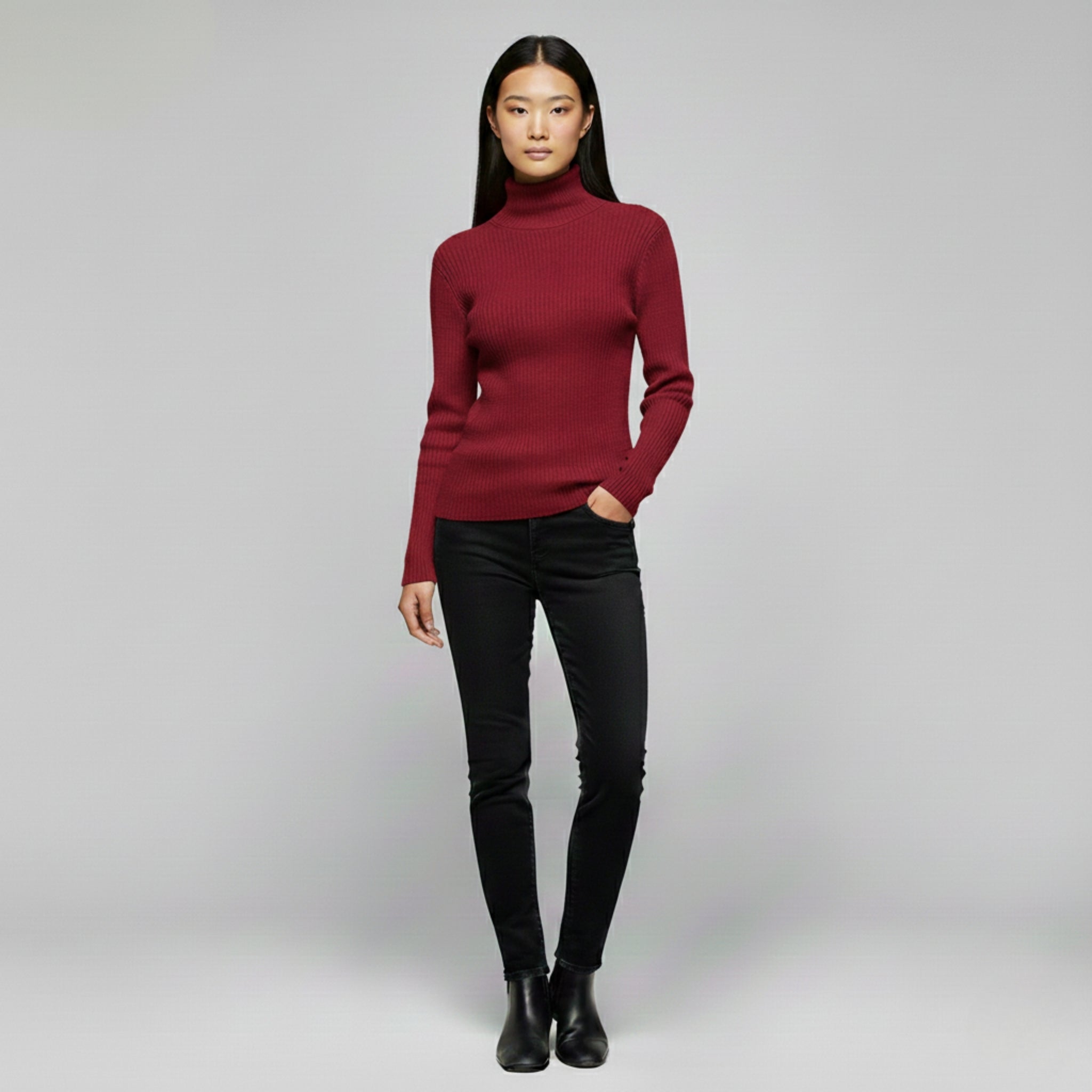 Merino Wool Turtleneck Sweater