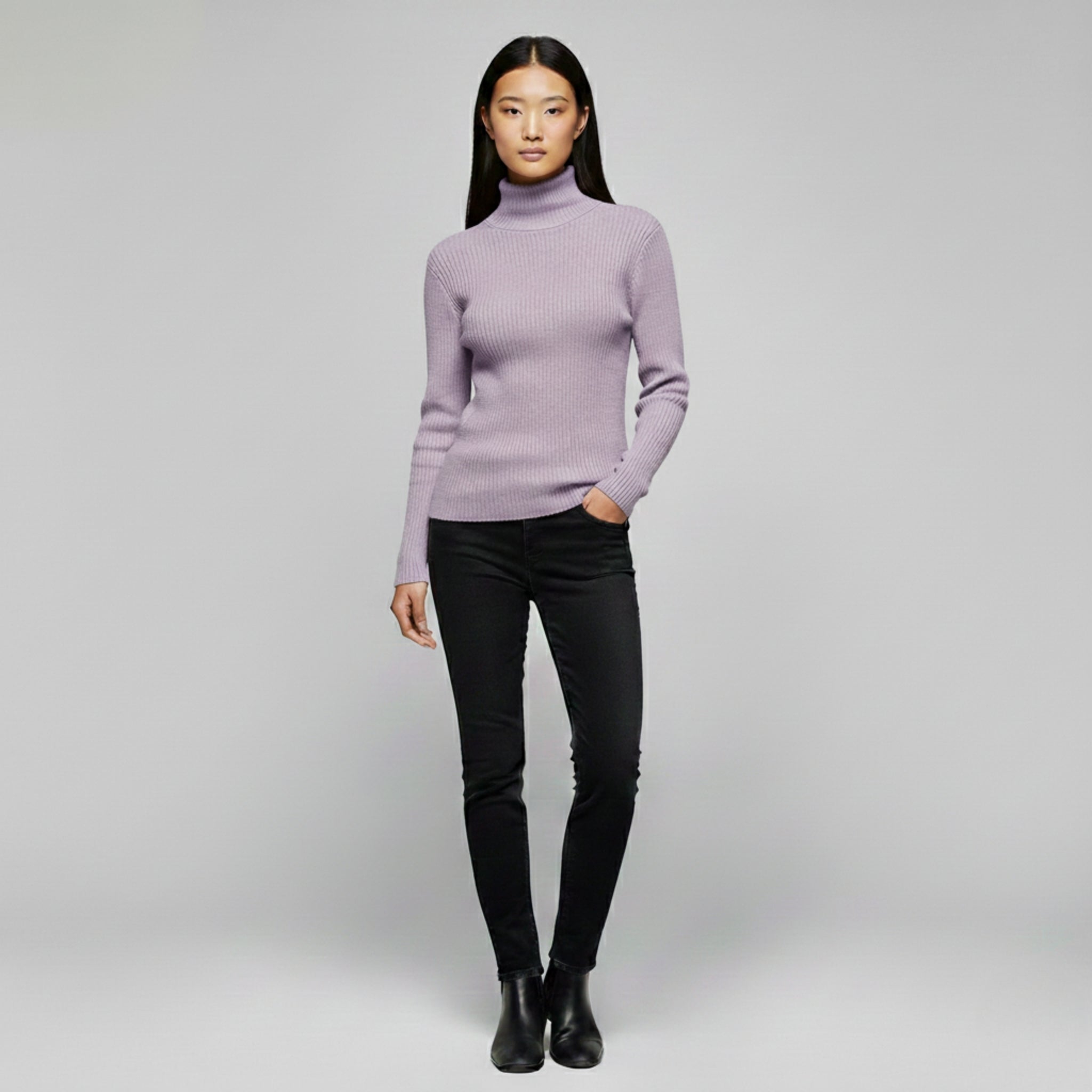 Merino Wool Turtleneck Sweater