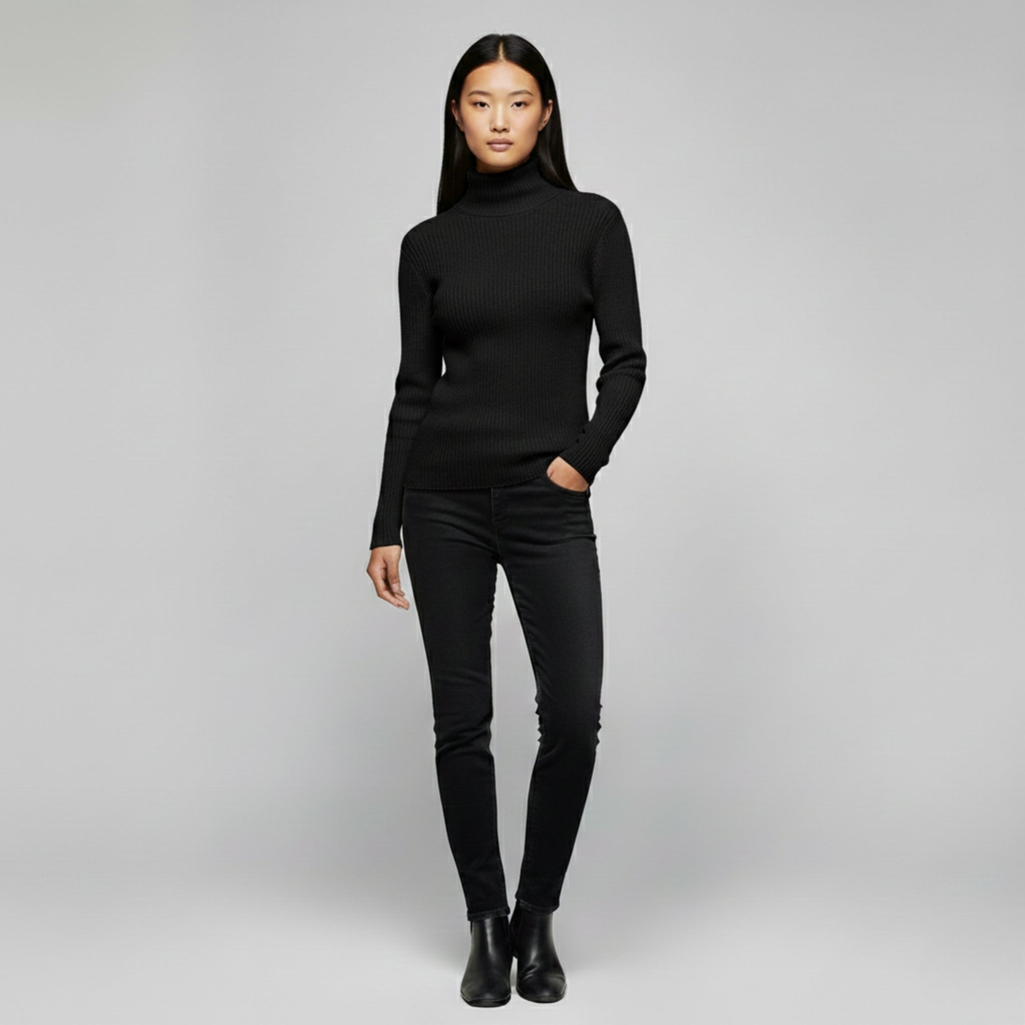 Merino Wool Turtleneck Sweater
