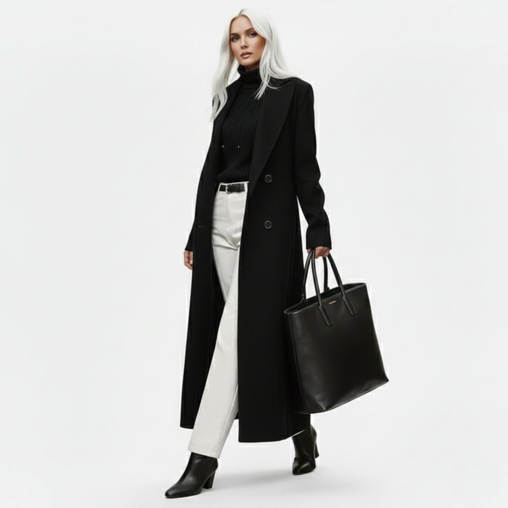 Structured Wool Blend Winter Coat