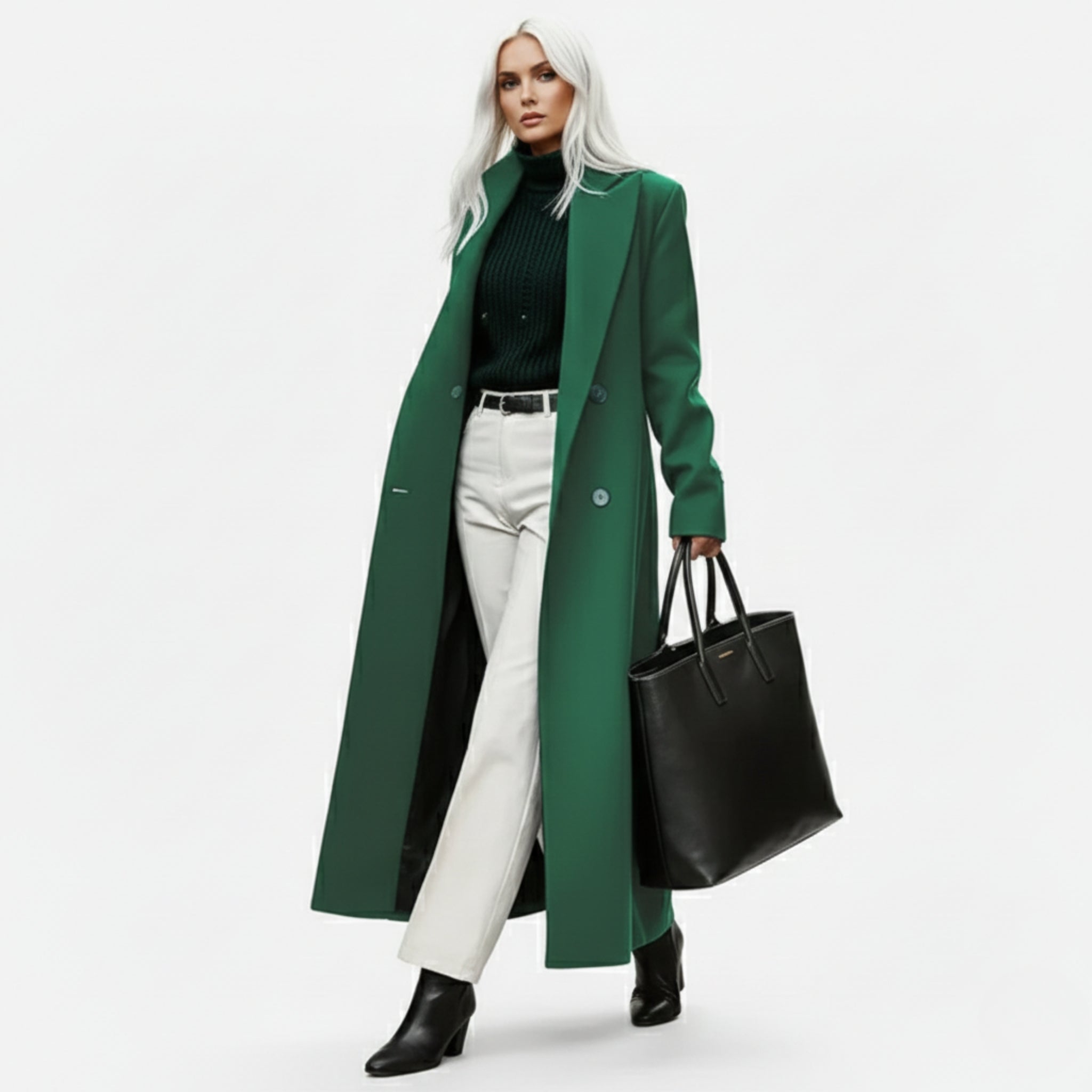 Structured Wool Blend Winter Coat