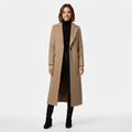 Long Coat with Lapel Collar