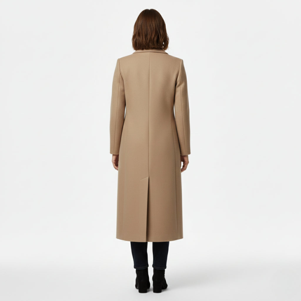 Long Coat with Lapel Collar