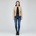 Stand-Collar PU Jacket